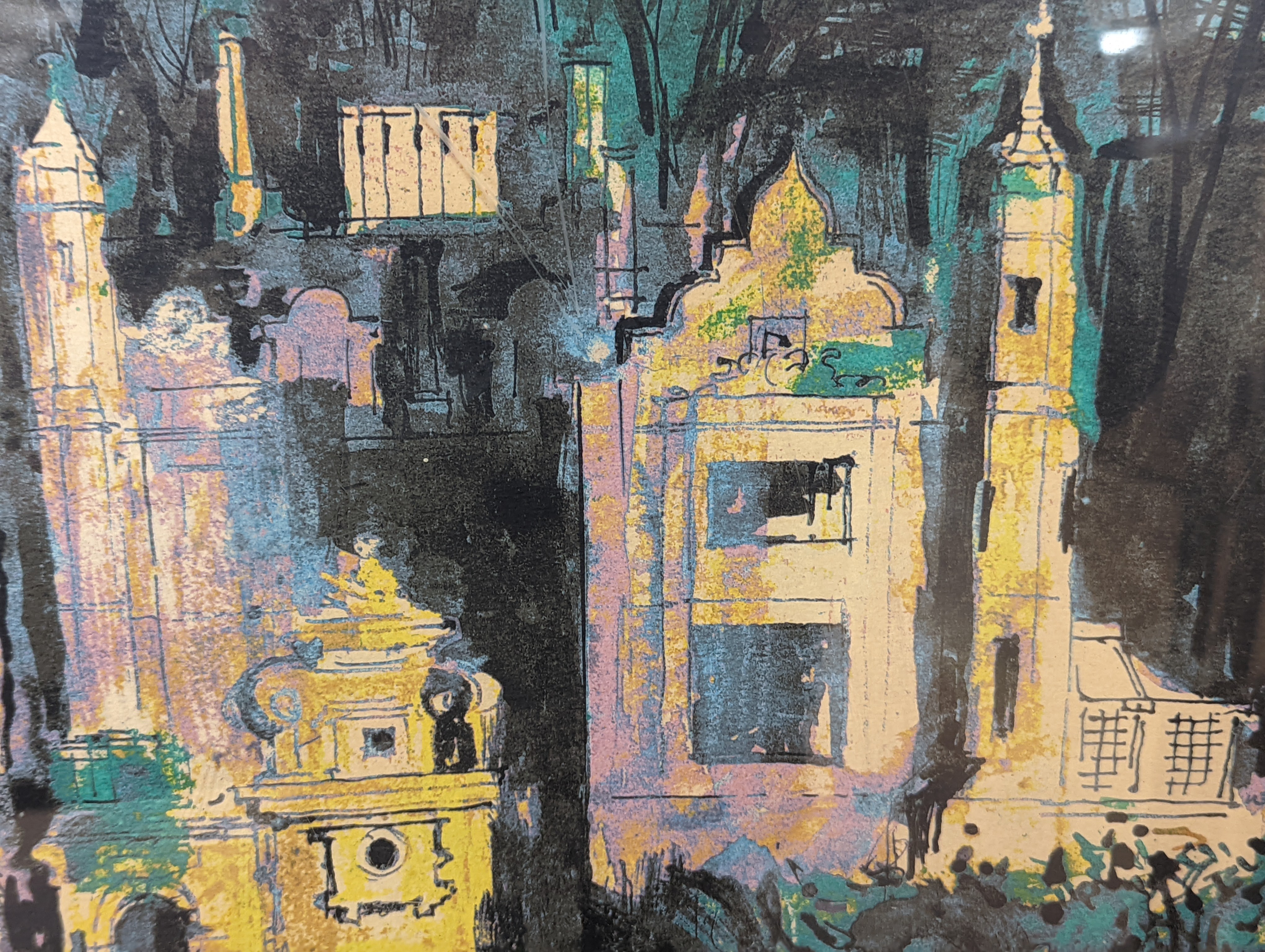 John Piper (1903-1992), screenprint, 'Harlaxton Manor' 1977, signed in pencil, 8/100, 57 x 78cm